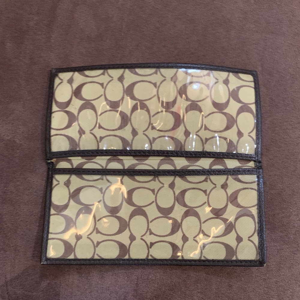 Coach leather check book